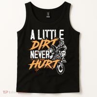 A Little Dirt Never Hurt Funny Motocross Dirt Bike Tank Top thumb 2