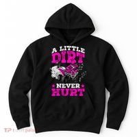 A Little Dirt Never Hurt 4 Wheeler Atv Quad Girl Hoodie thumb 0