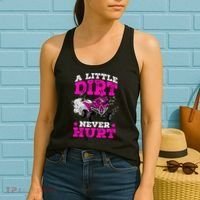 A Little Dirt Never Hurt 4 Wheeler Atv Quad Girl Women's Tank Top thumb 2