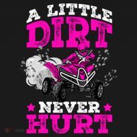 A Little Dirt Never Hurt 4 Wheeler Atv Quad Girl Women's Tank Top thumb 5