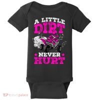 A Little Dirt Never Hurt 4 Wheeler Atv Quad Girl Baby Bodysuit thumb 0