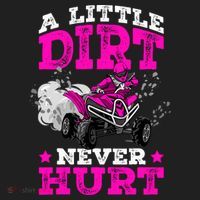 A Little Dirt Never Hurt 4 Wheeler Atv Quad Girl Hat thumb 2