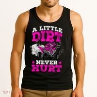 A Little Dirt Never Hurt 4 Wheeler Atv Quad Girl Tank Top thumb 3
