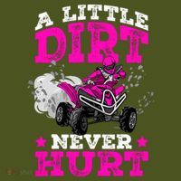 A Little Dirt Never Hurt 4 Wheeler Atv Quad Girl Long Sleeve Shirt thumb 2