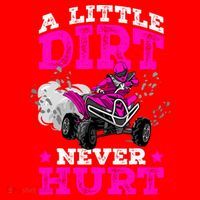A Little Dirt Never Hurt 4 Wheeler Atv Quad Girl Santa Hat thumb 1