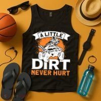 A Little Dirt Never Hurt - Funny ATV Quad 4 Wheeler MX Tank Top thumb 4