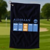 Alderaan 5 Day Forecast  Golf Towel thumb 1