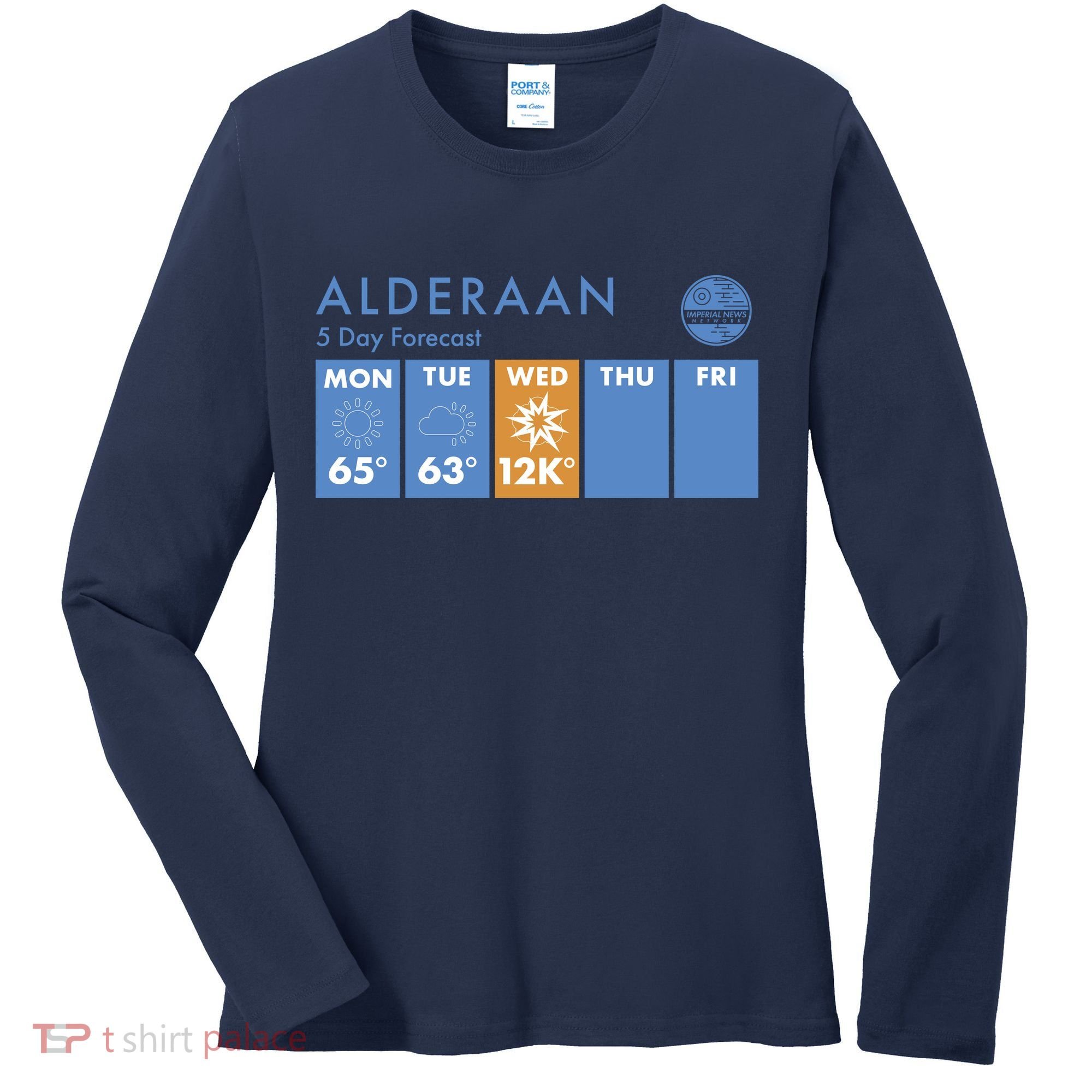 Alderaan 5 Day Forecast  Women's Long Sleeve Shirt