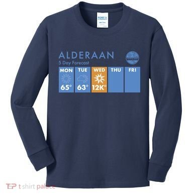 Alderaan 5 Day Forecast  Kids Long Sleeve Shirt