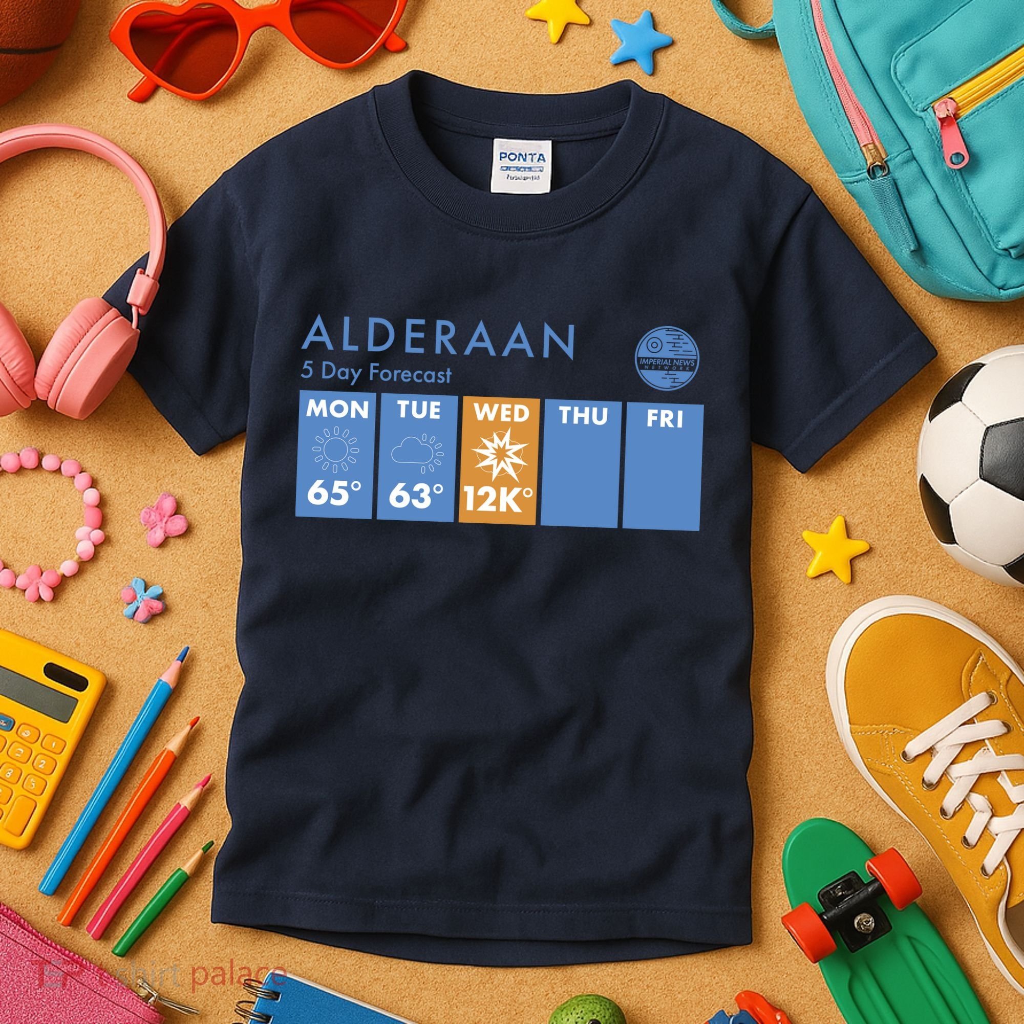 Alderaan 5 Day Forecast  Kids T-Shirt