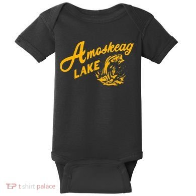 Amoskeag Lake Essential  Fishing Baby Bodysuit