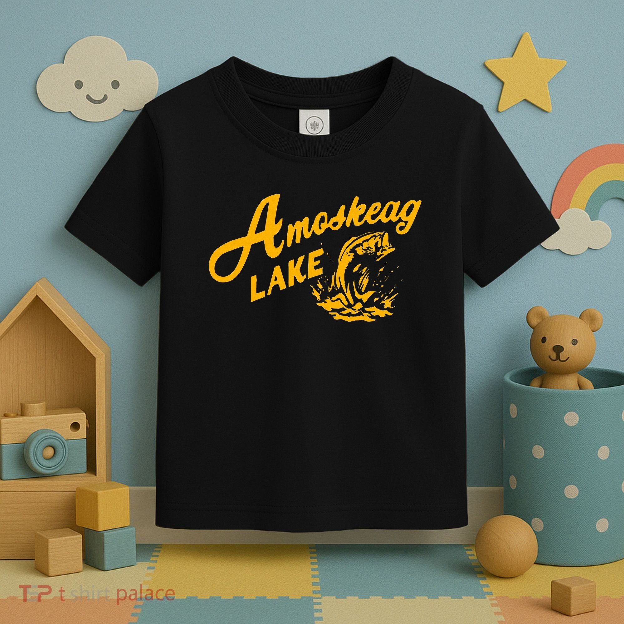 Amoskeag Lake Essential  Fishing Toddler T-Shirt