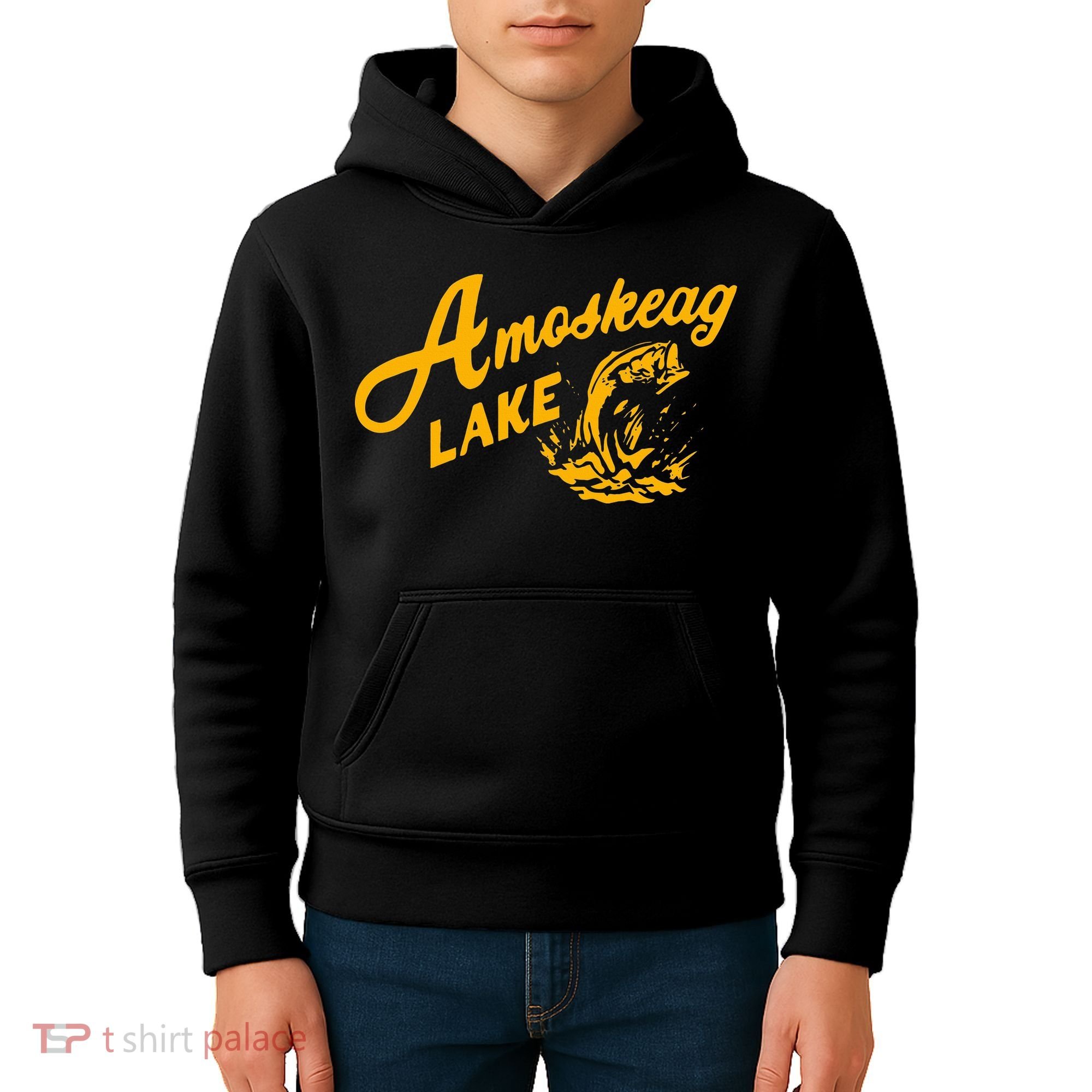 Amoskeag Lake Essential  Fishing Kids Hoodie