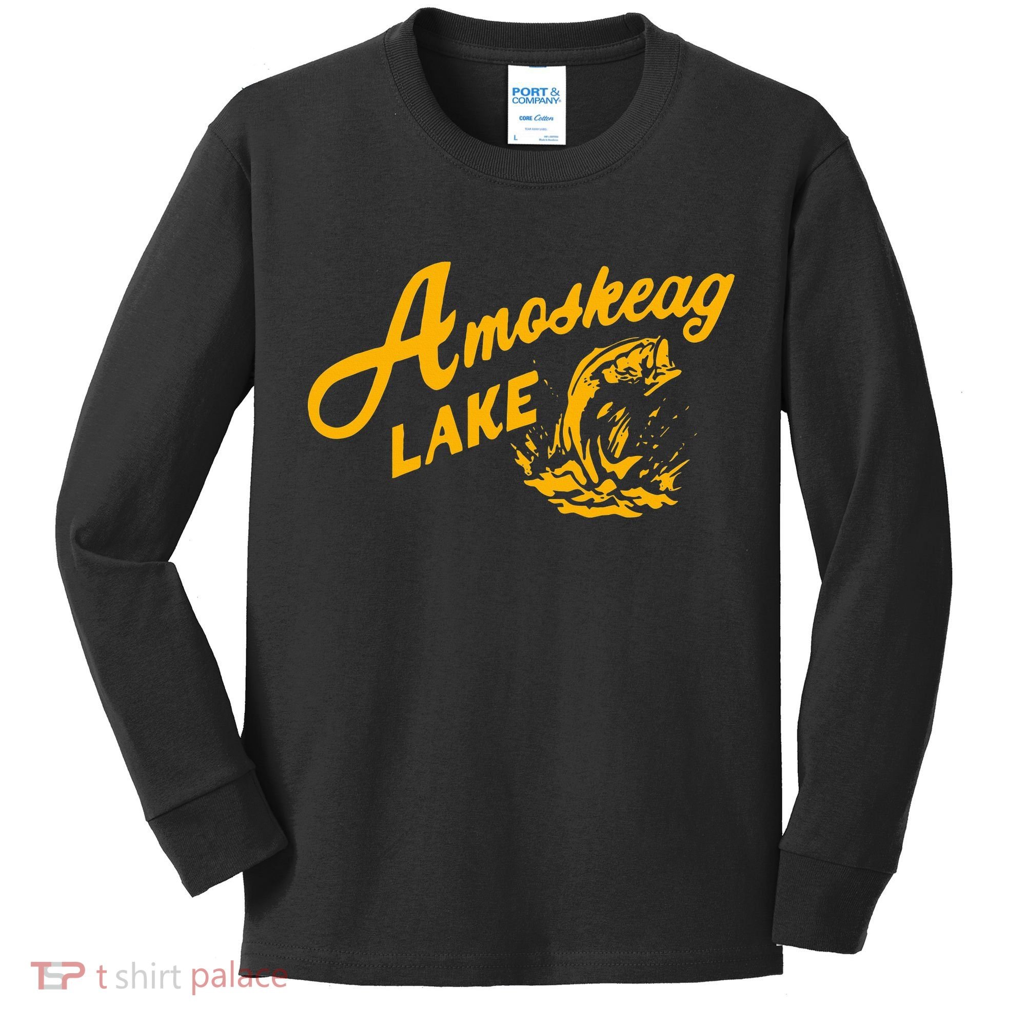 Amoskeag Lake Essential  Fishing Kids Long Sleeve Shirt