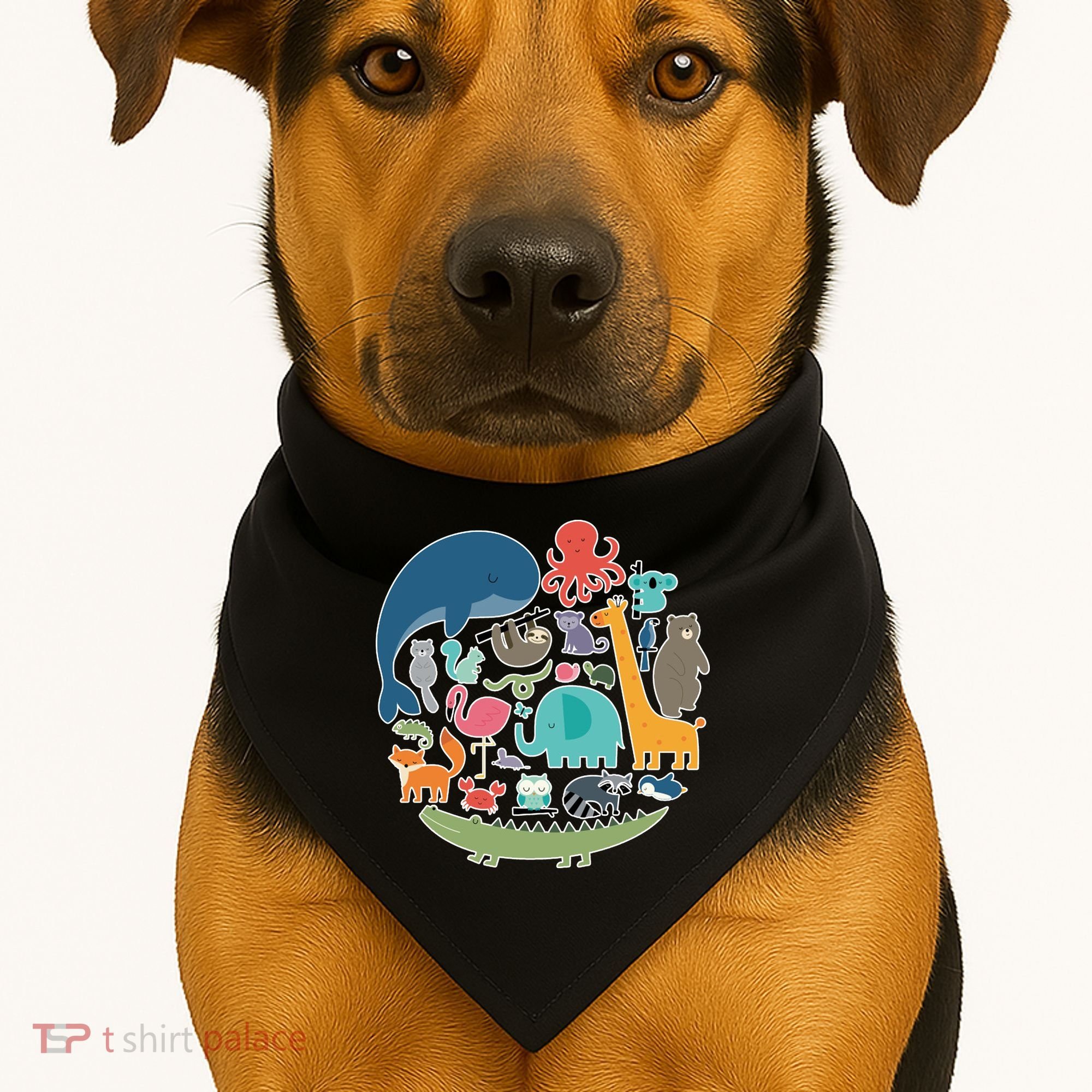 Animal Lover Earth USA-Made Doggie Bandana