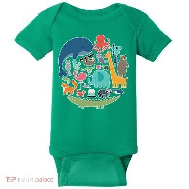 Animal Lover Earth Baby Bodysuit