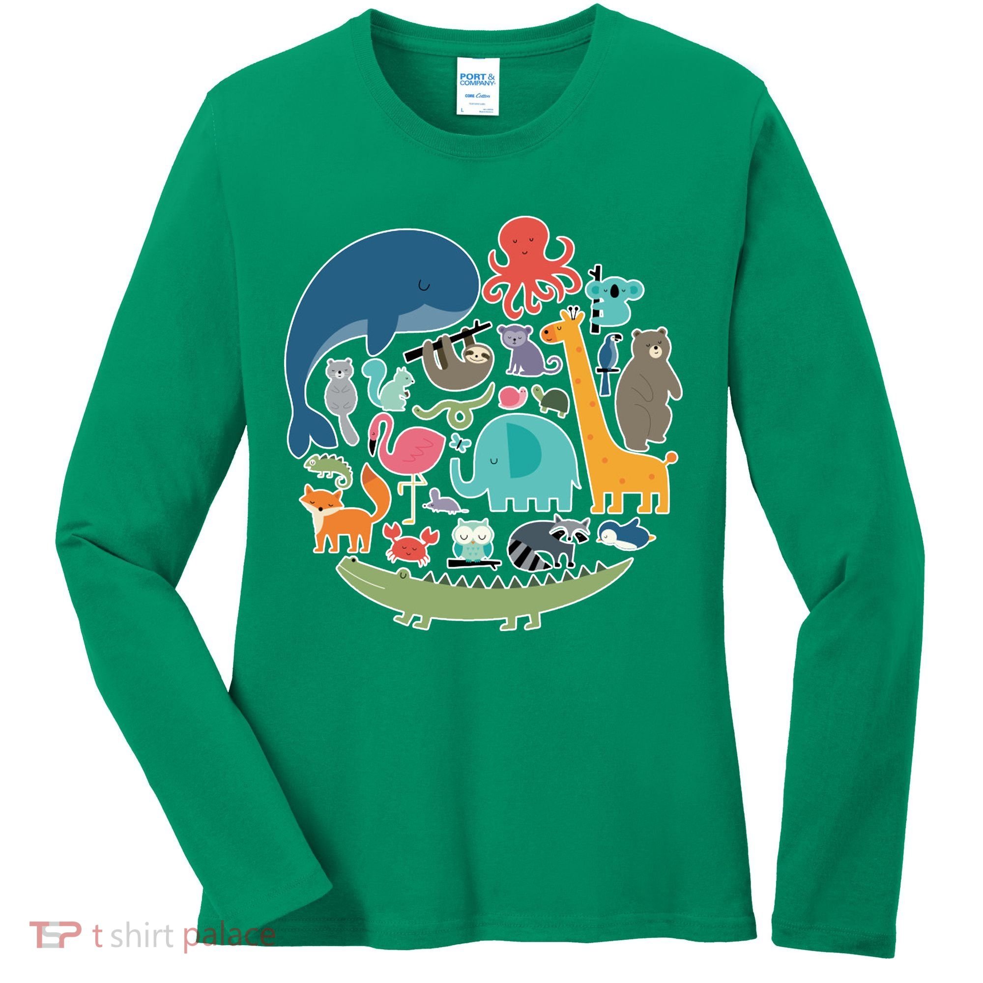 Animal Lover Earth Women's Long Sleeve Shirt