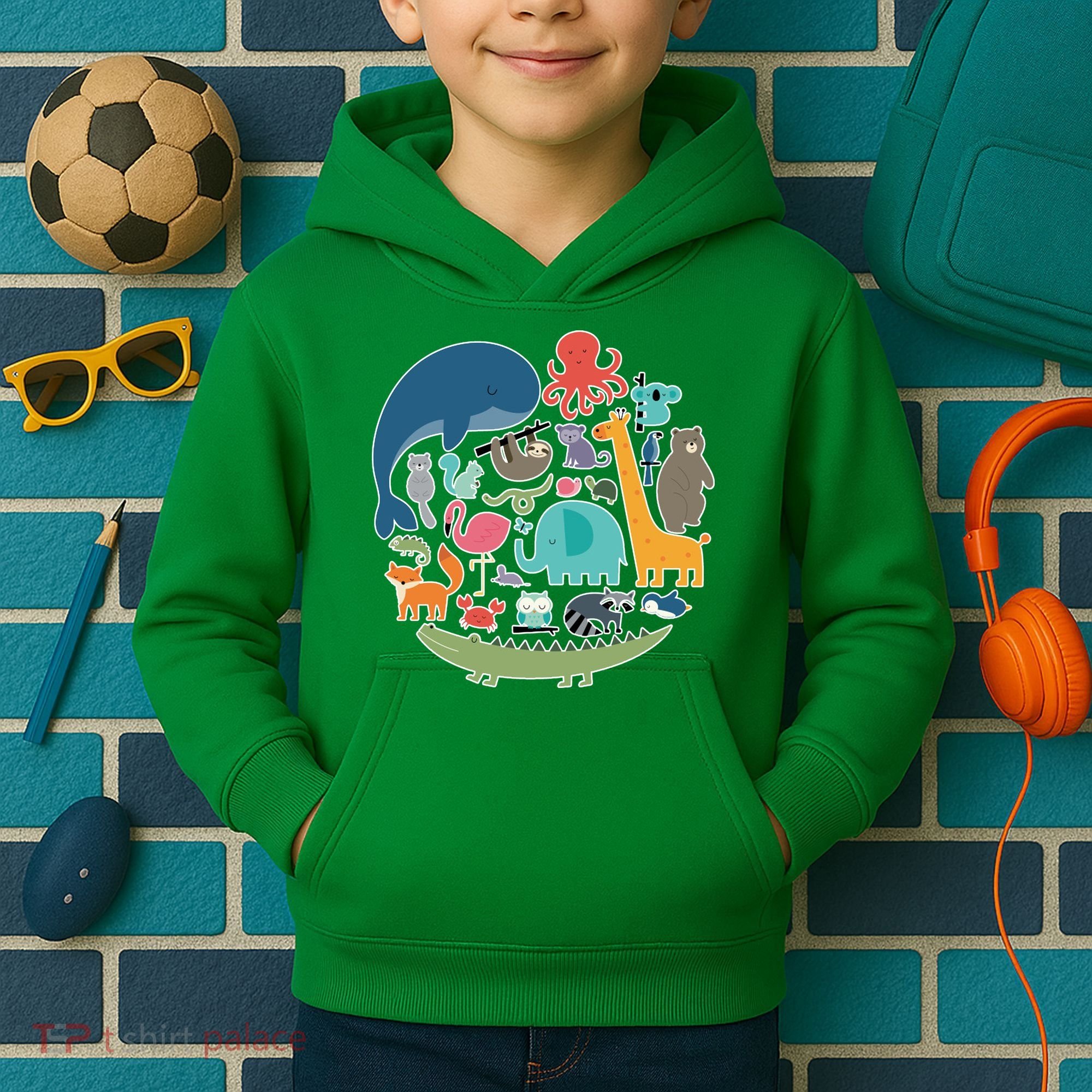 Animal Lover Earth Kids Hoodie