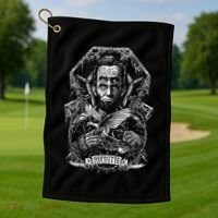 Abraham Lincoln Eye Twisting Portrait Golf Towel thumb 1