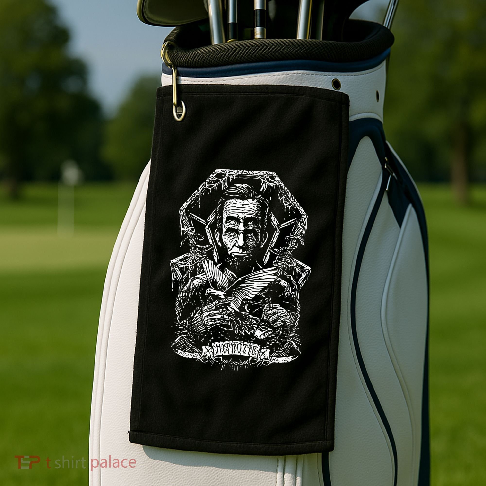 Abraham Lincoln Eye Twisting Portrait Golf Towel