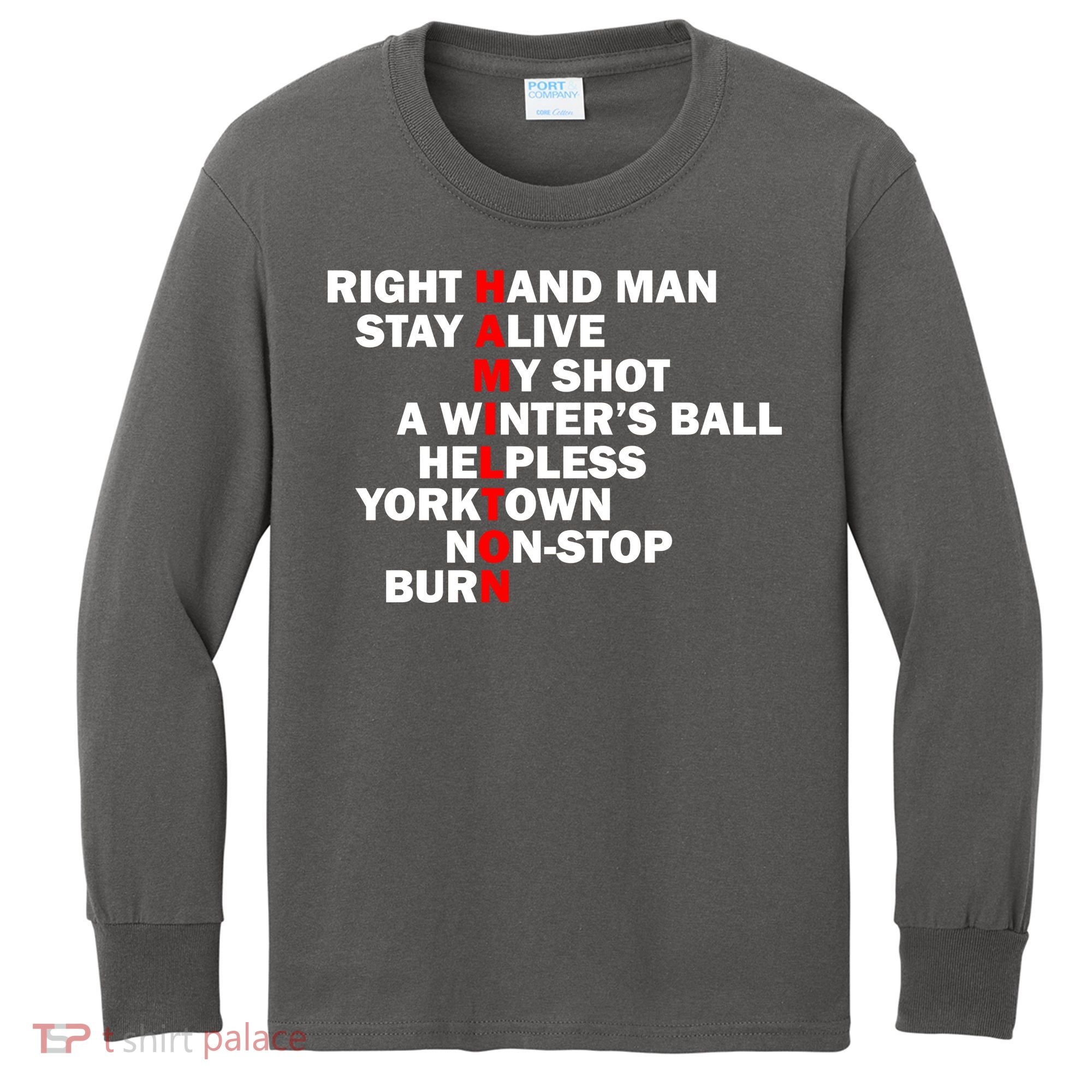 Alexander Hamilton Kids Long Sleeve Shirt