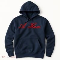 Alexander Hamilton A. Ham Red Script Logo Hoodie thumb 0