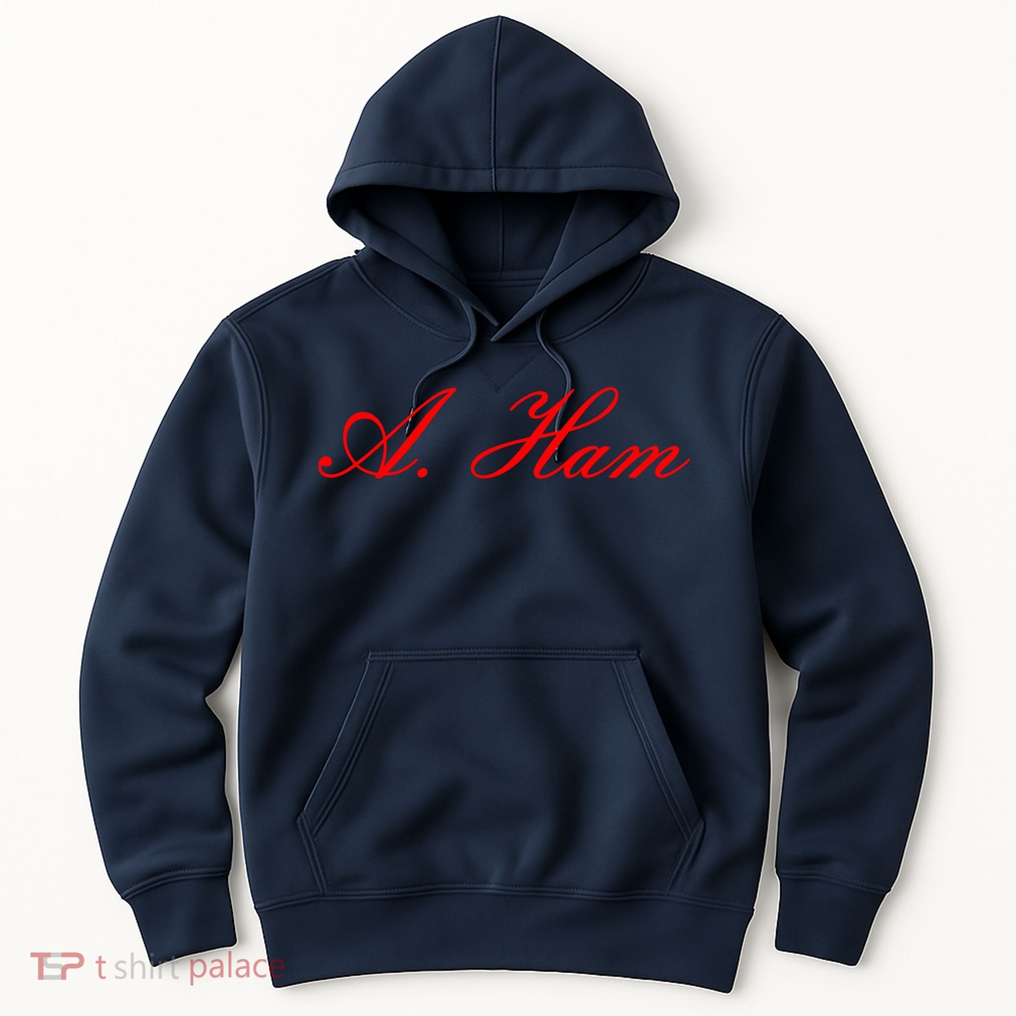 Alexander Hamilton A. Ham Red Script Logo Hoodie