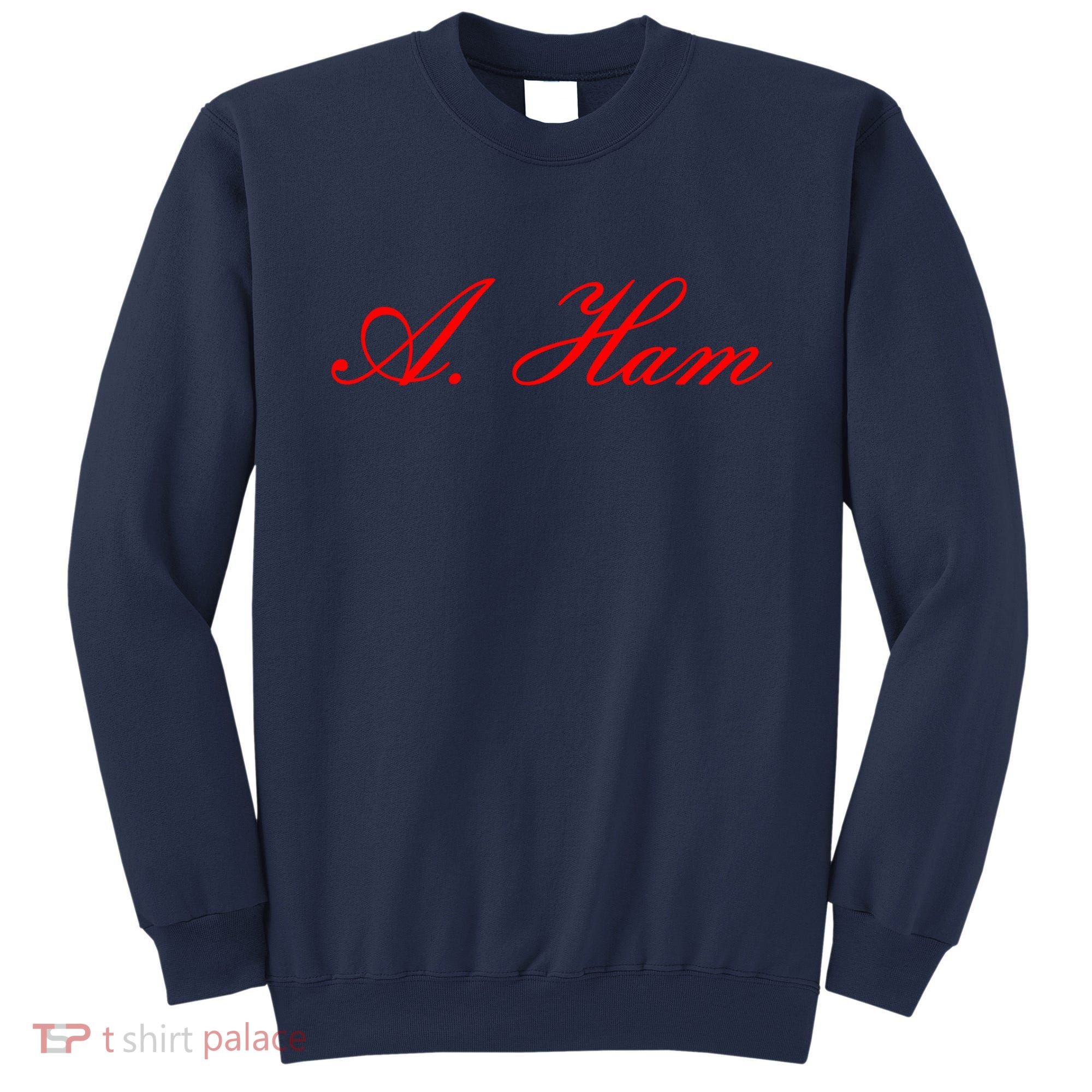 Alexander Hamilton A. Ham Red Script Logo Sweatshirt