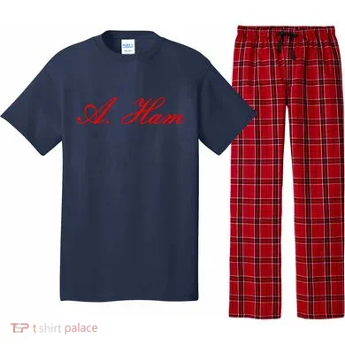Alexander Hamilton A. Ham Red Script Logo Pajama Set
