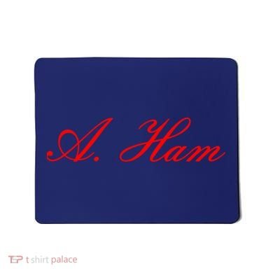Alexander Hamilton A. Ham Red Script Logo Mousepad