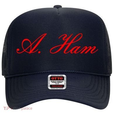 Alexander Hamilton A. Ham Red Script Logo Hat