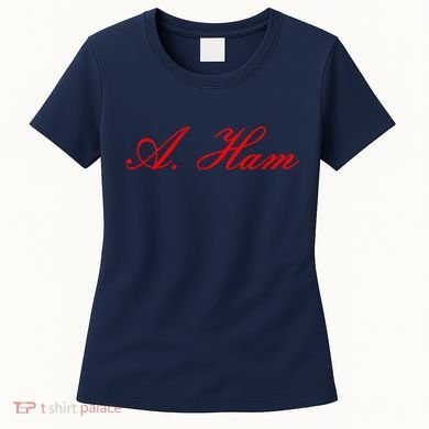 Alexander Hamilton A. Ham Red Script Logo Women's T-Shirt