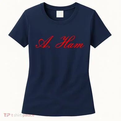 Alexander Hamilton A. Ham Red Script Logo Women's T-Shirt