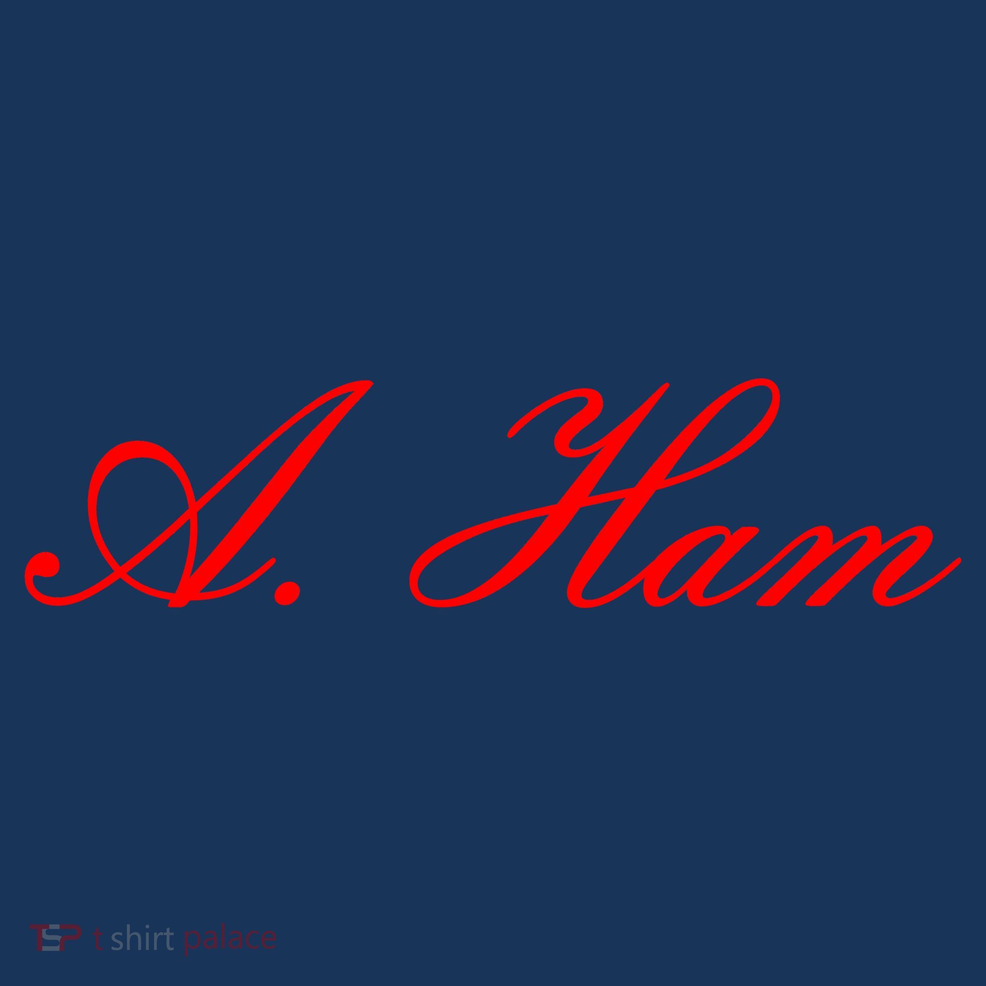 Alexander Hamilton A. Ham Red Script Logo Kids Hoodie