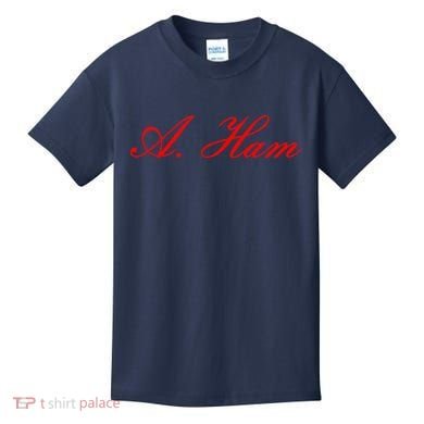 Alexander Hamilton A. Ham Red Script Logo Kids T-Shirt
