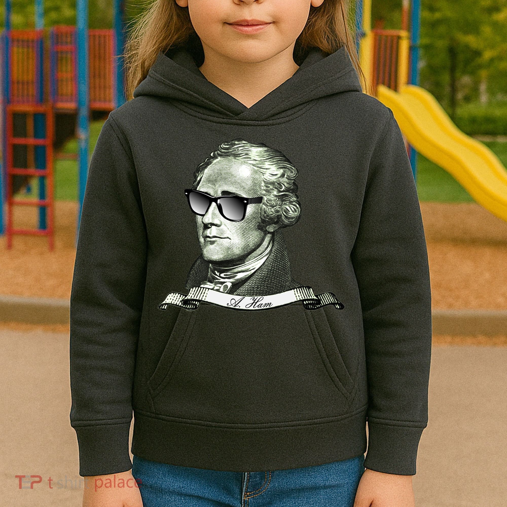 Alexander Hamilton A. Ham Sunglasses USA Kids Hoodie