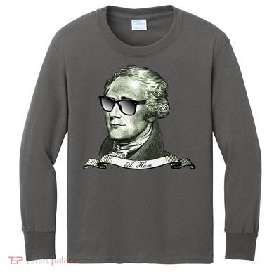 Alexander Hamilton A. Ham Sunglasses USA Kids Long Sleeve Shirt