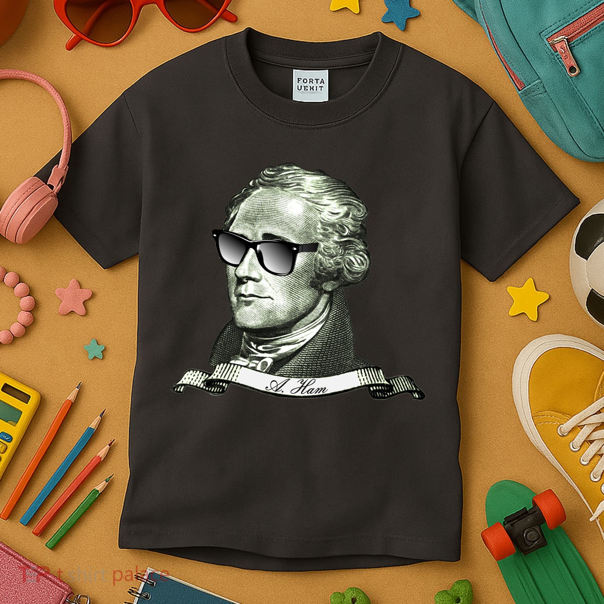 Alexander Hamilton A. Ham Sunglasses USA Kids T-Shirt