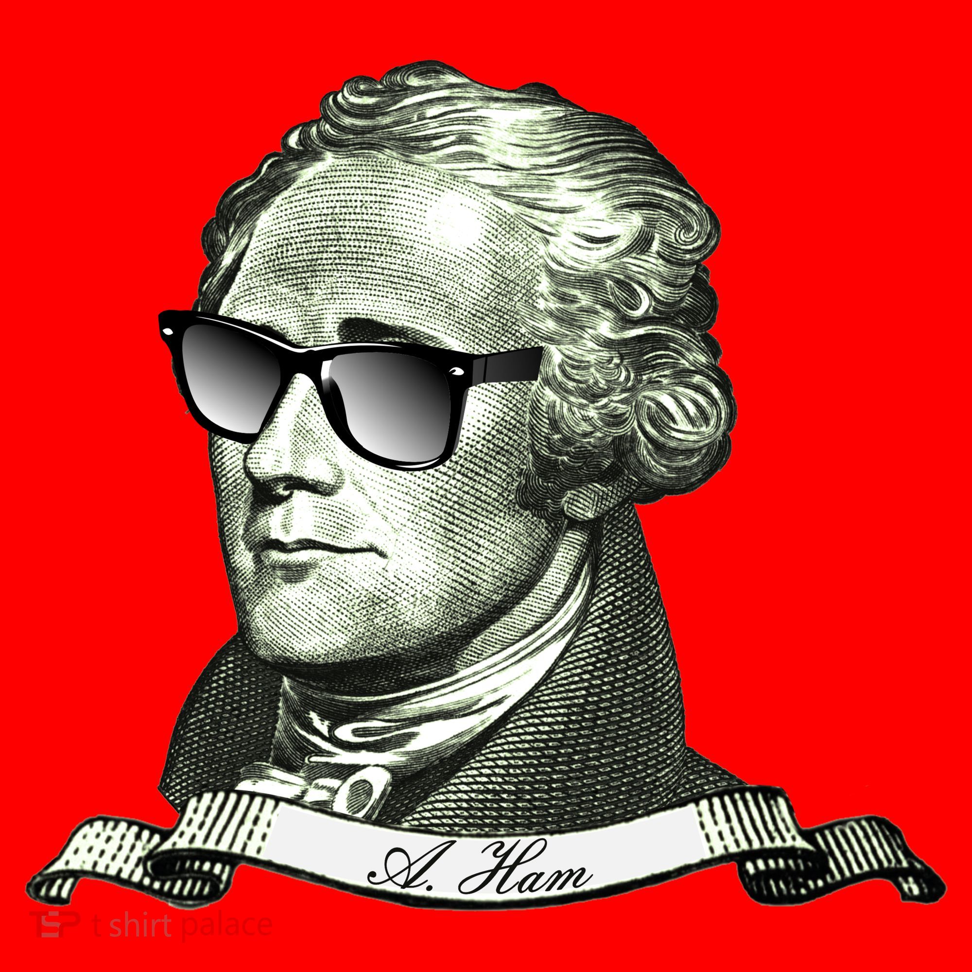Alexander Hamilton A. Ham Sunglasses USA Santa Hat