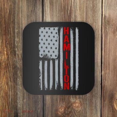 Alexander Hamilton American Vintage Flag Coaster