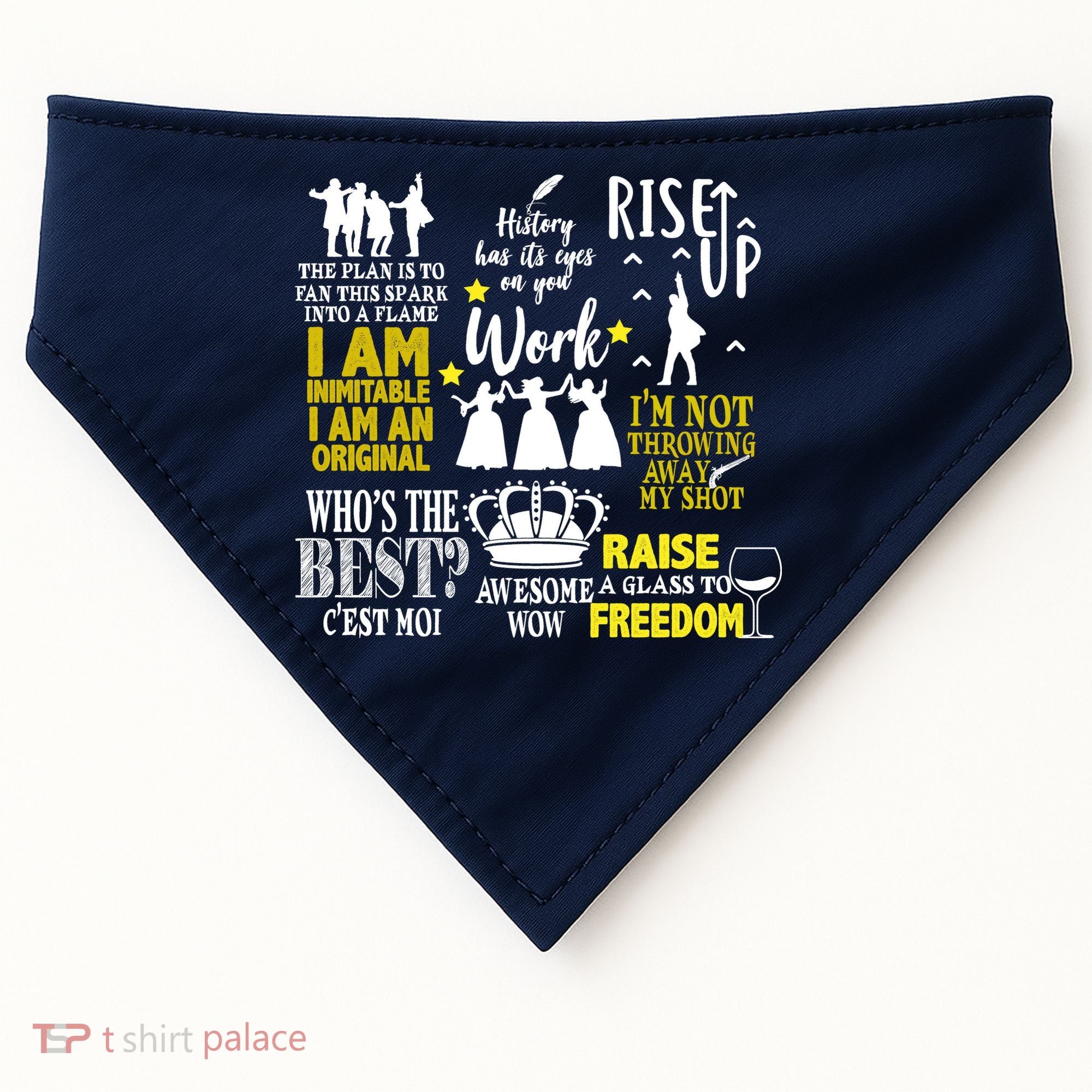 Alexander Hamilton Best Song Quotes Lyrics USA-Made Doggie Bandana