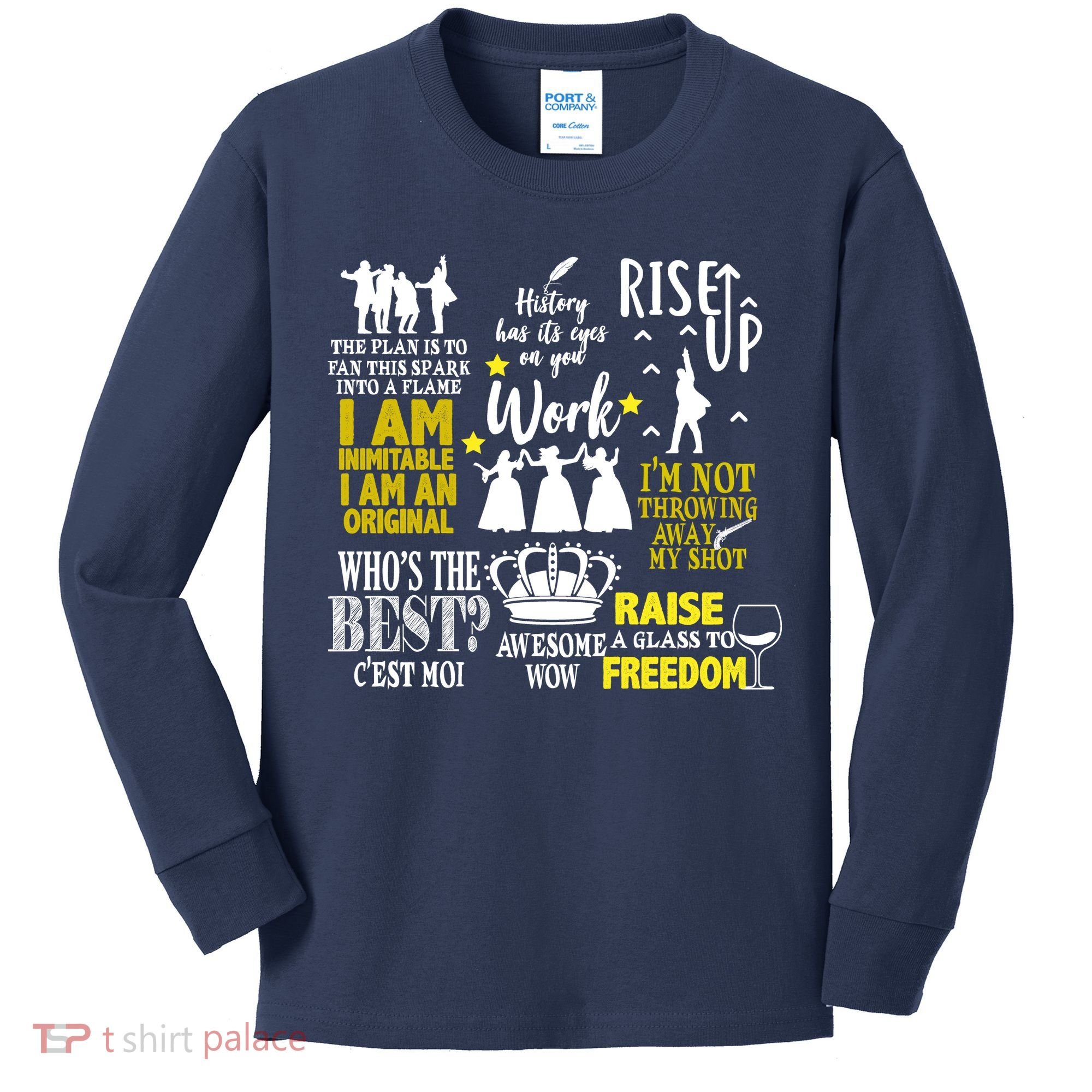 Alexander Hamilton Best Song Quotes Lyrics Kids Long Sleeve Shirt