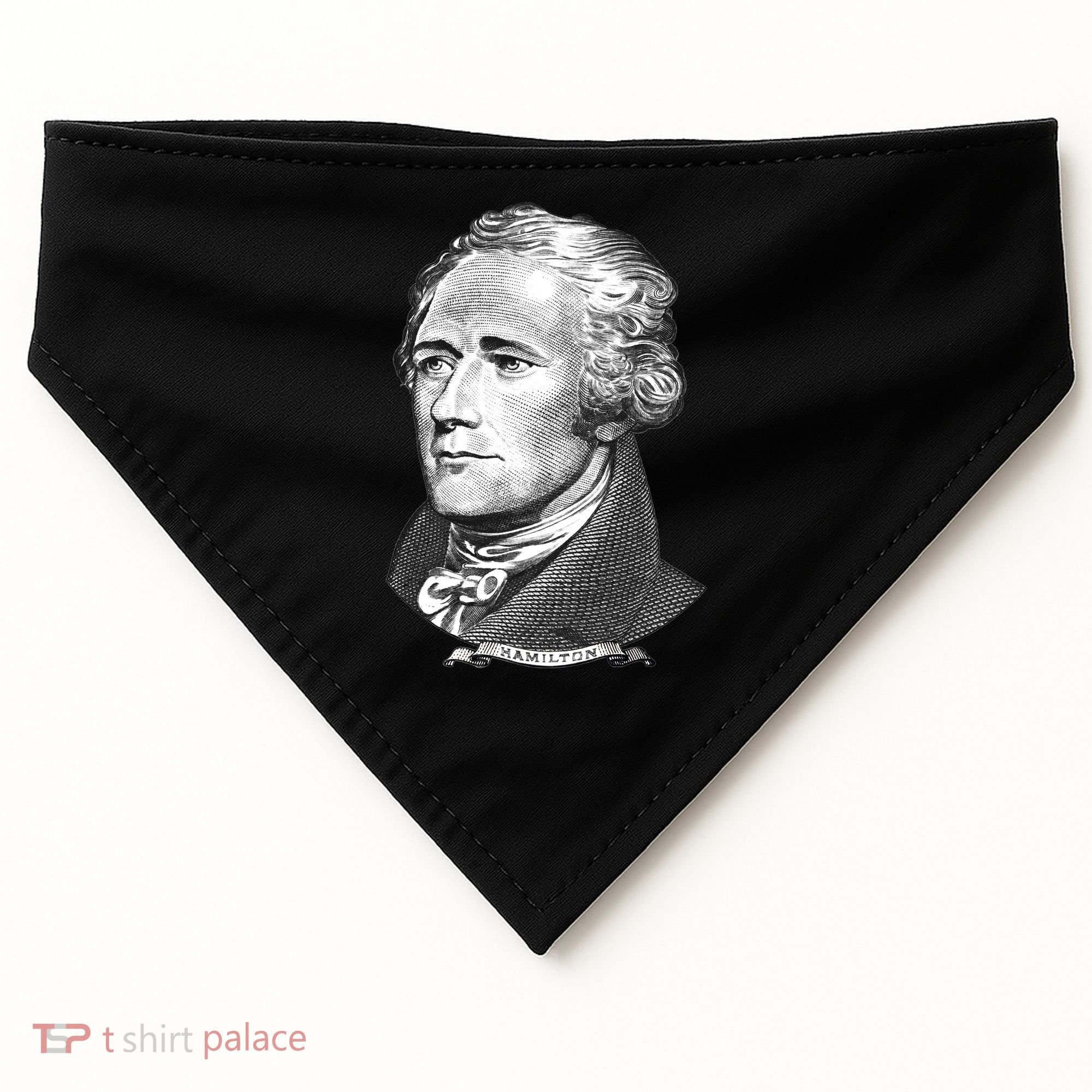 Alexander Hamilton Big Face Portrait A. Ham USA-Made Doggie Bandana