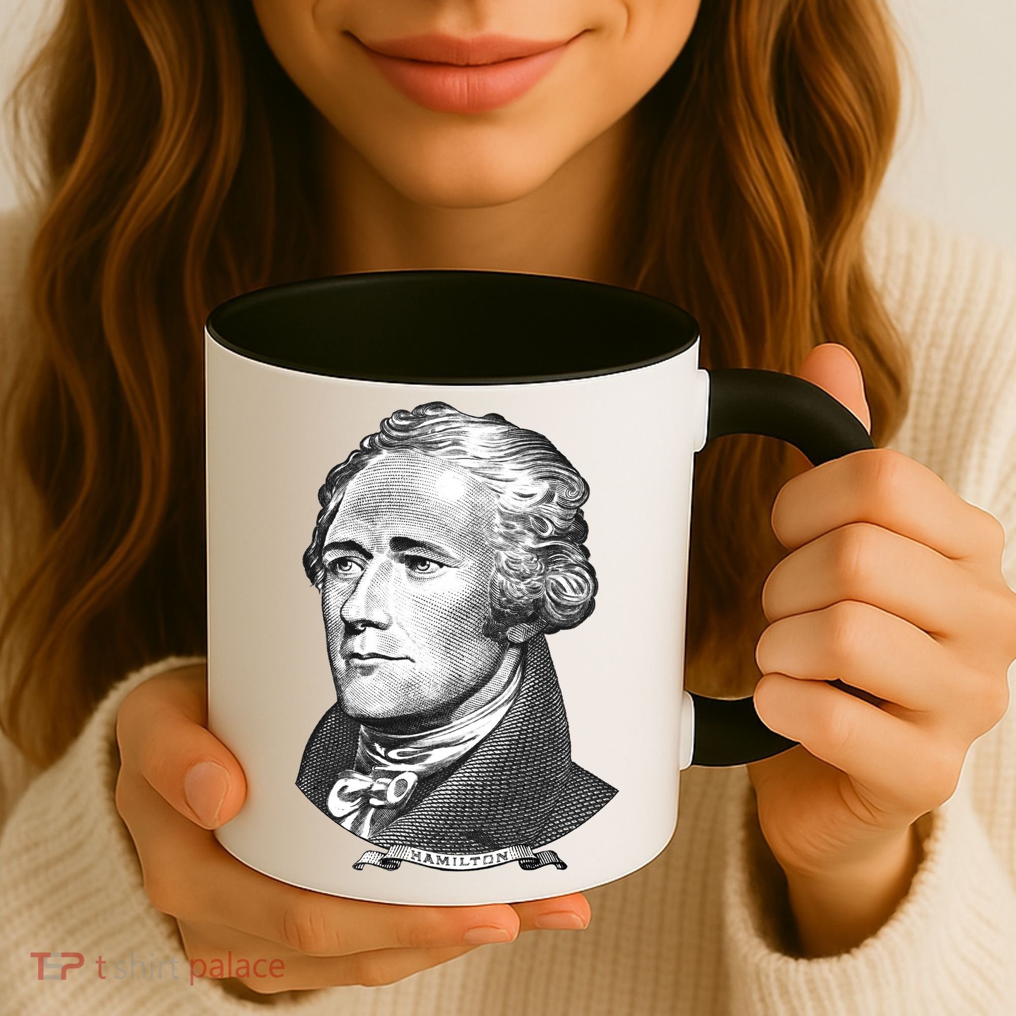 Alexander Hamilton Big Face Portrait A. Ham Coffee Mug
