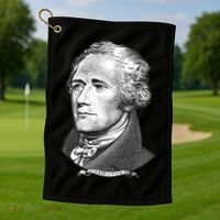 Alexander Hamilton Big Face Portrait A. Ham Golf Towel thumb 1