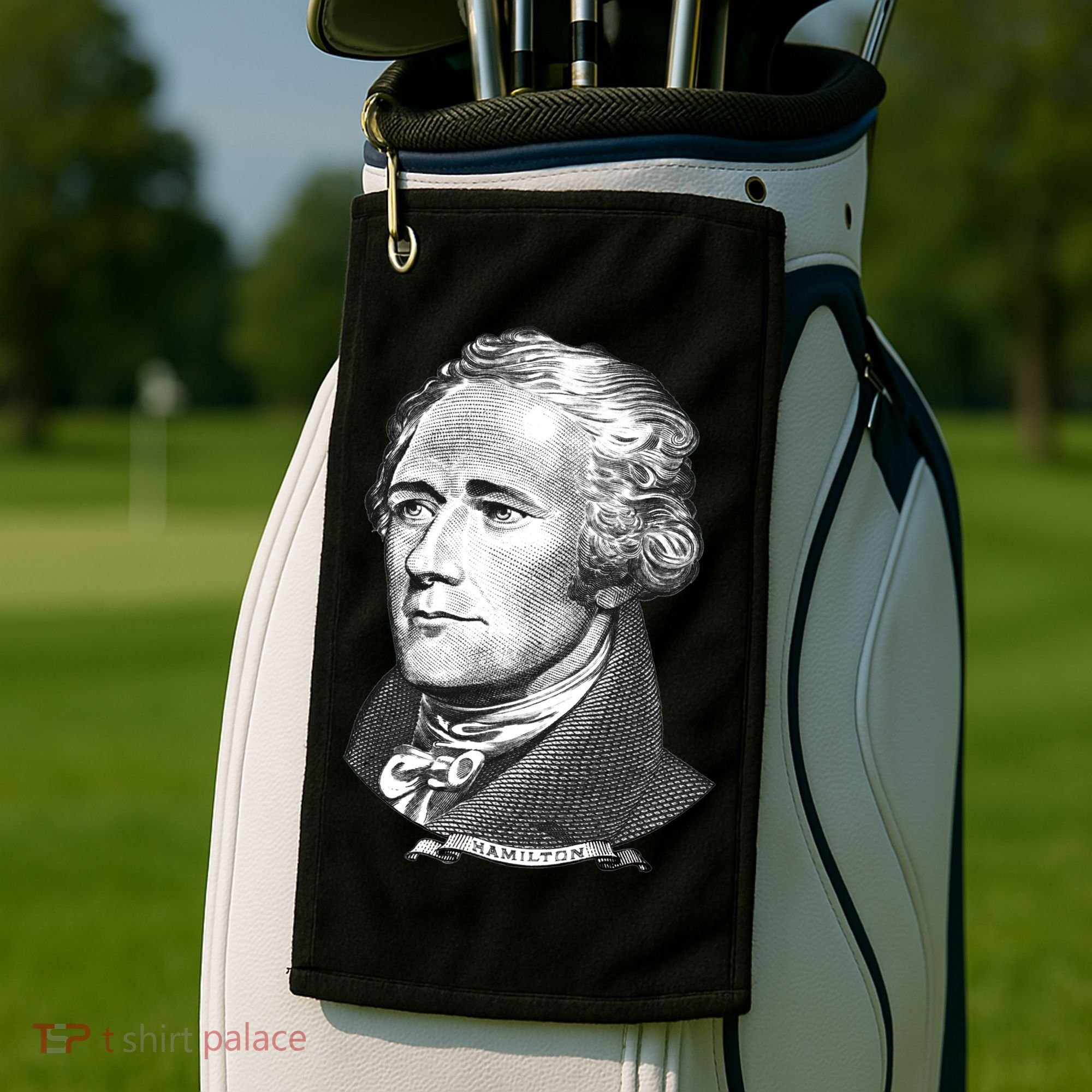 Alexander Hamilton Big Face Portrait A. Ham Golf Towel