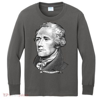 Alexander Hamilton Big Face Portrait A. Ham Kids Long Sleeve Shirt