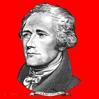Alexander Hamilton Big Face Portrait A. Ham Santa Hat thumb 1