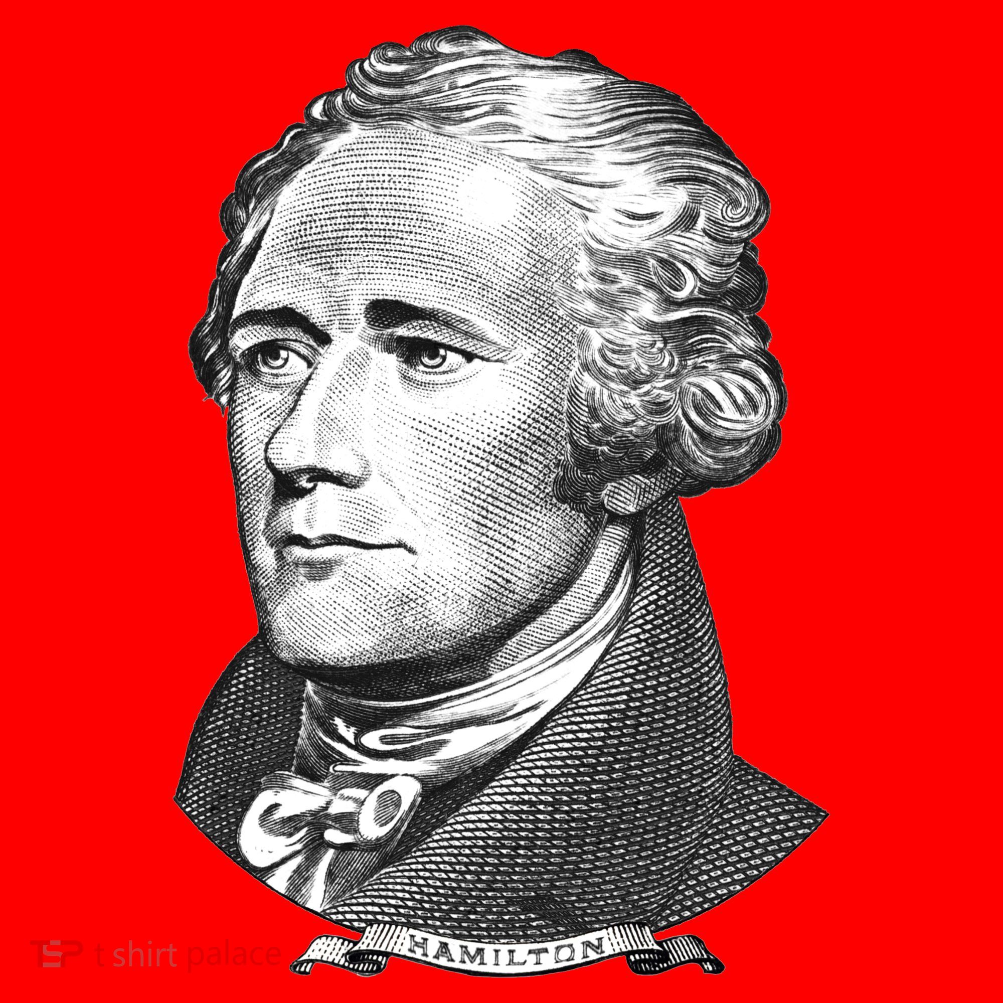 Alexander Hamilton Big Face Portrait A. Ham Santa Hat