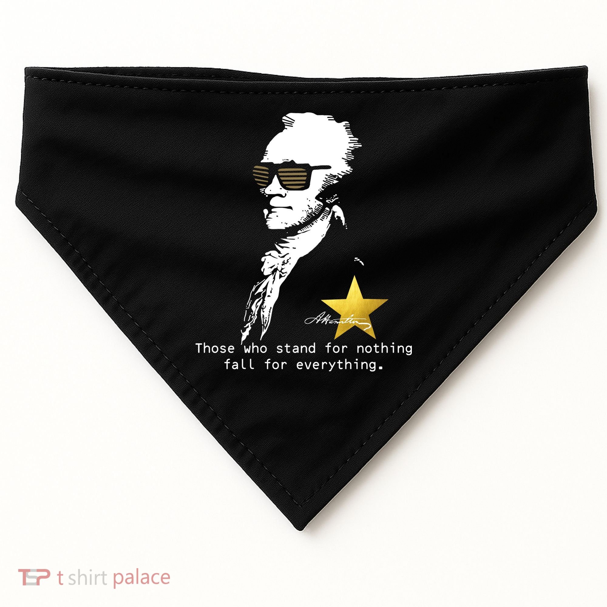 Alexander Hamilton Fall For Everything USA-Made Doggie Bandana